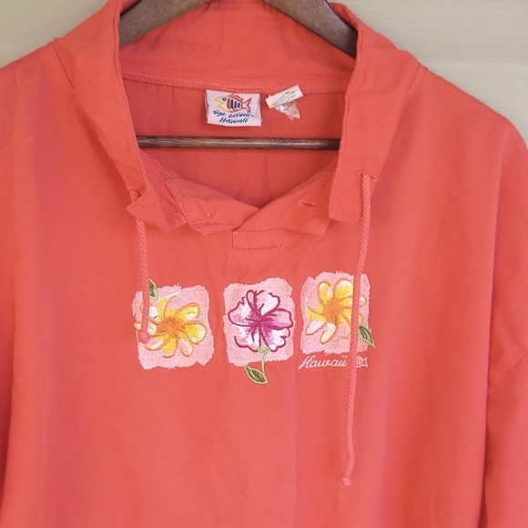 Vintage Sgt. Leisure Hawaii Coral Floral Hoodie - Picture 3 of 4